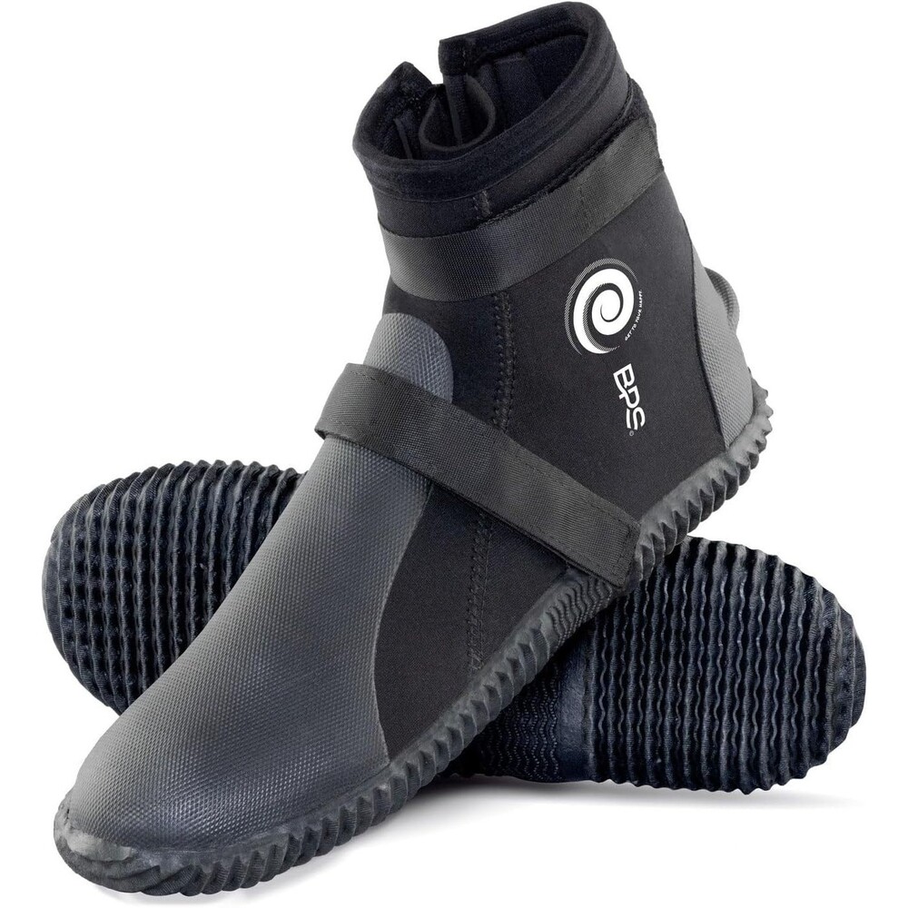 BPS Neoprene Dive Boots w Anti-Slip Rubber Sole for Water Sports 3mm Size 7